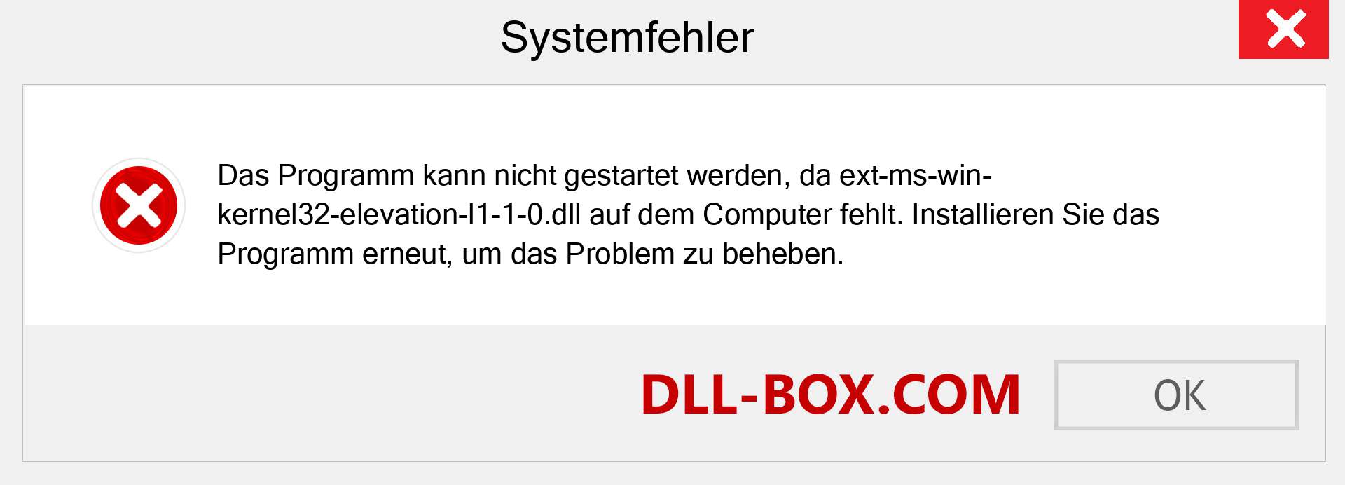 ext-ms-win-kernel32-elevation-l1-1-0.dll-Datei fehlt?. Download für Windows 7, 8, 10 - Fix ext-ms-win-kernel32-elevation-l1-1-0 dll Missing Error unter Windows, Fotos, Bildern